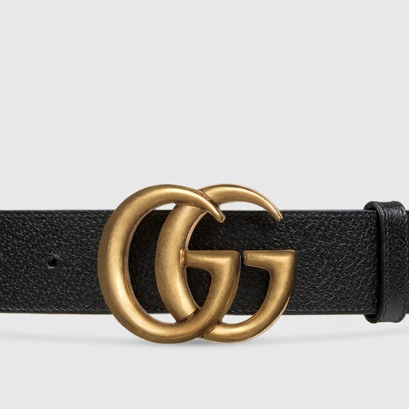 Gucci Accessories - Gucci Marmont Wide Leather Belt with Double G Buckle (406831 - DJ20T)